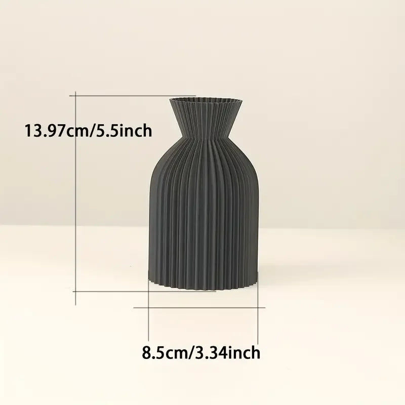 Modern Pleated Decorative Vase