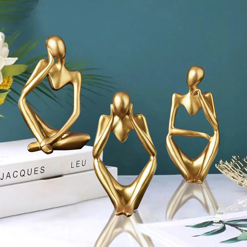 Abstract Gold Art Sculpture
