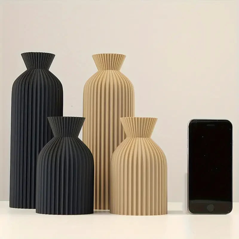 Modern Pleated Decorative Vase