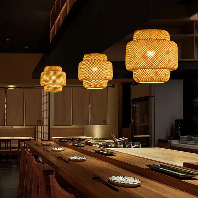 Bamboo Glow Pendant Lamp