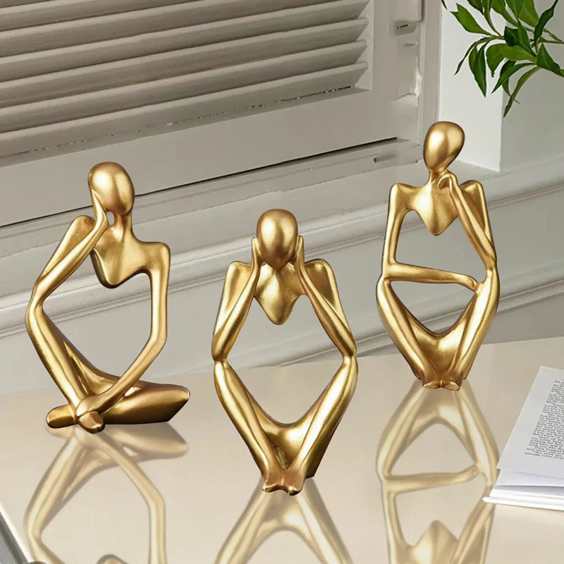 Abstract Gold Art Sculpture