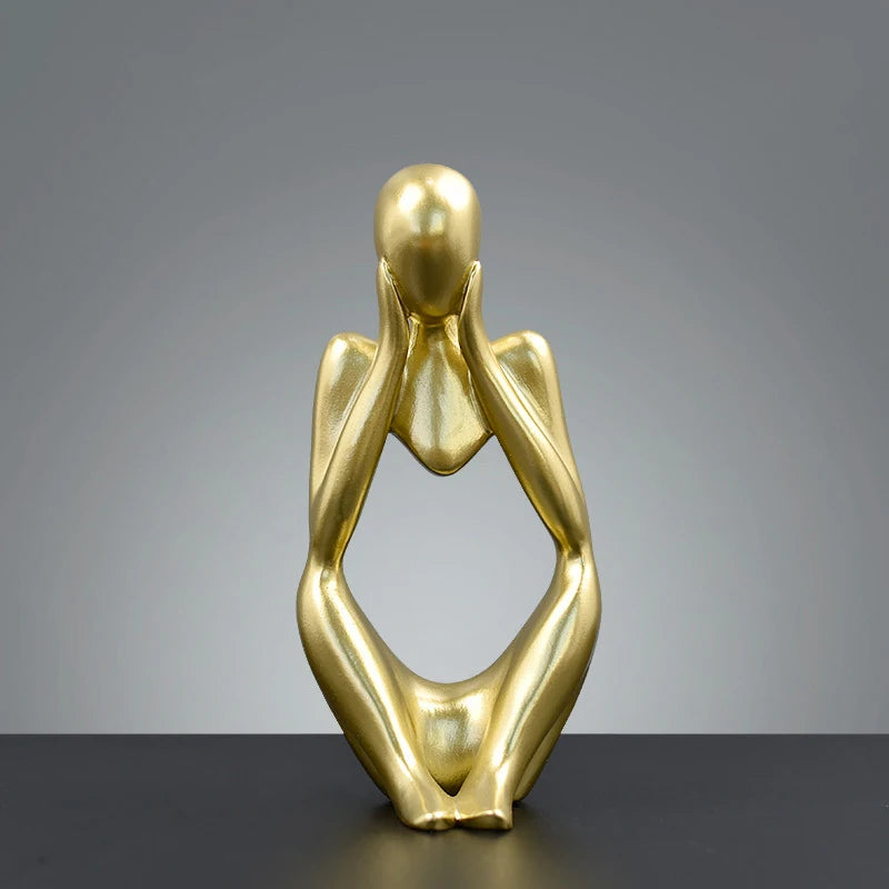 Abstract Gold Art Sculpture